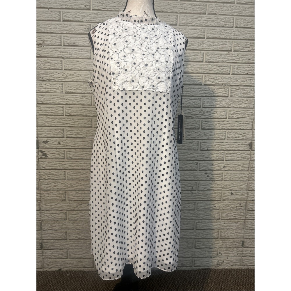 Karl Lagerfeld White and Black Polka Dot Dress